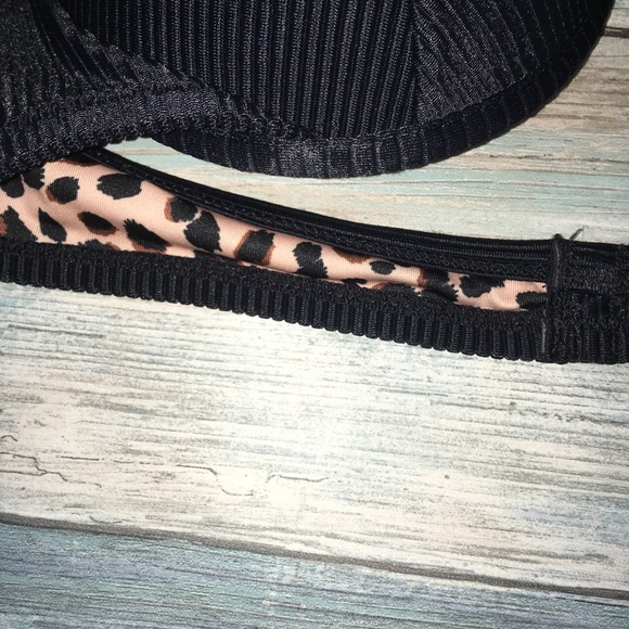 ***NWOT Shade & Shore Black & Chetah Print Bikini - Picture 2 of 3